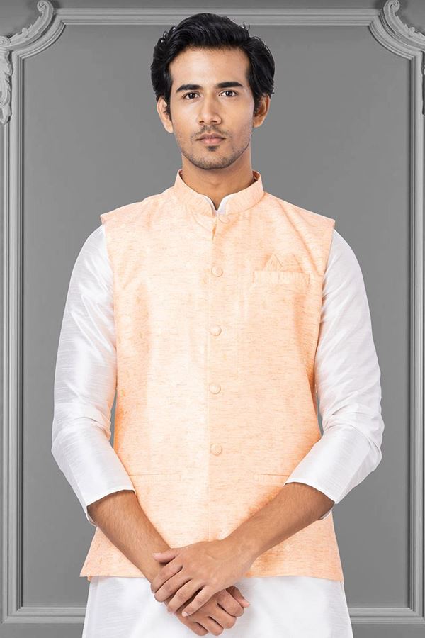 Picture of Magnificent Light Peach Colored Designer Menswear Jacket