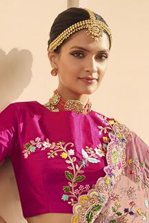 Picture of Appealing Pink Colored Designer Saree