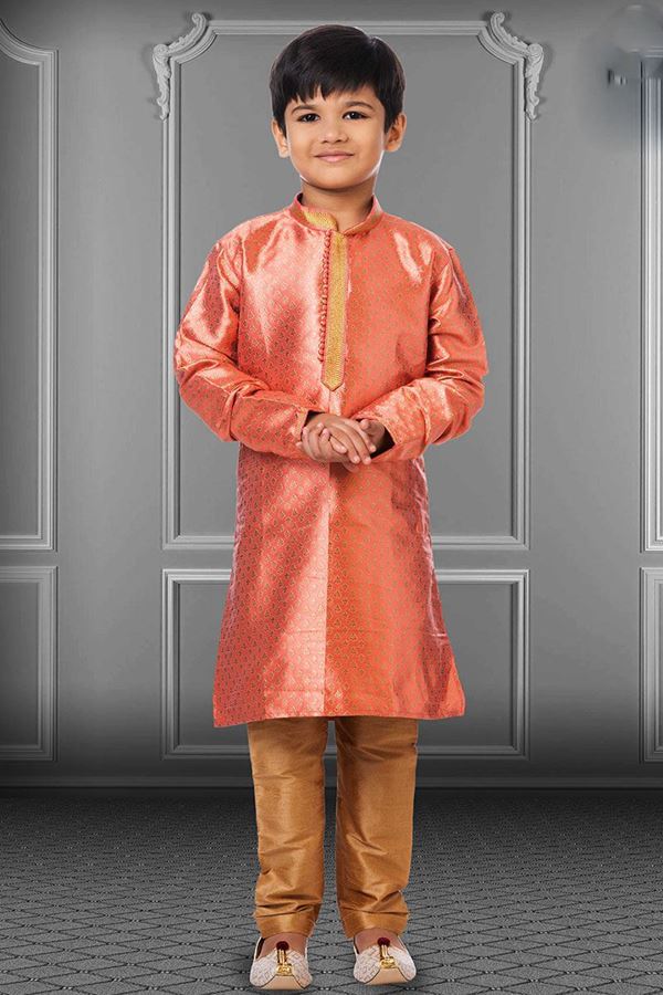 Picture of  Stylish Orange Colored Designer Kids wear