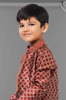 Picture of Attractive Maroon Colored Designer Kids wear