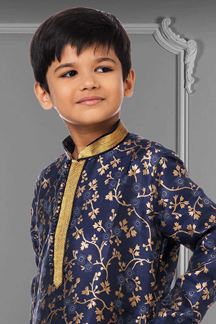 Picture of Elegant Navy Blue Colored Designer Kids wear