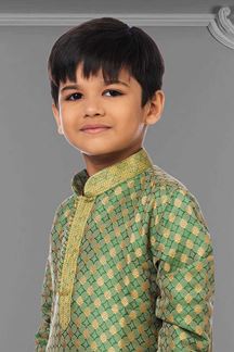 Picture of Magnificent Green Colored Designer Kids wear