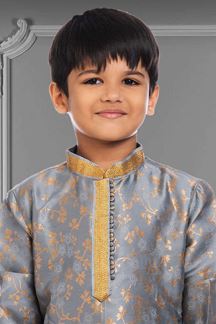 Picture of Exuberant Grey Colored Designer Kids wear