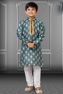Picture of Awesome Teal Colored Designer Kids wear
