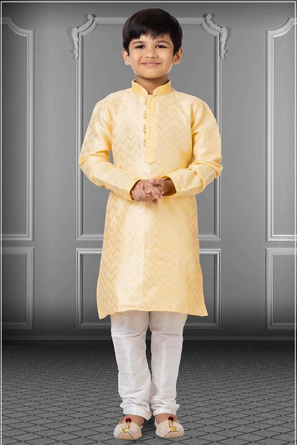 Picture of Vibrant Light Yellow Colored Designer Kids wear
