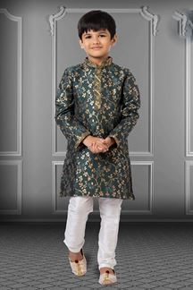 Picture of Splendid Green Colored Designer Kids wear