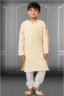 Picture of Attractive  Light Yellow Colored Designer Kids wear