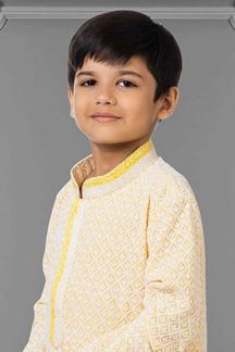 Picture of Attractive  Light Yellow Colored Designer Kids wear
