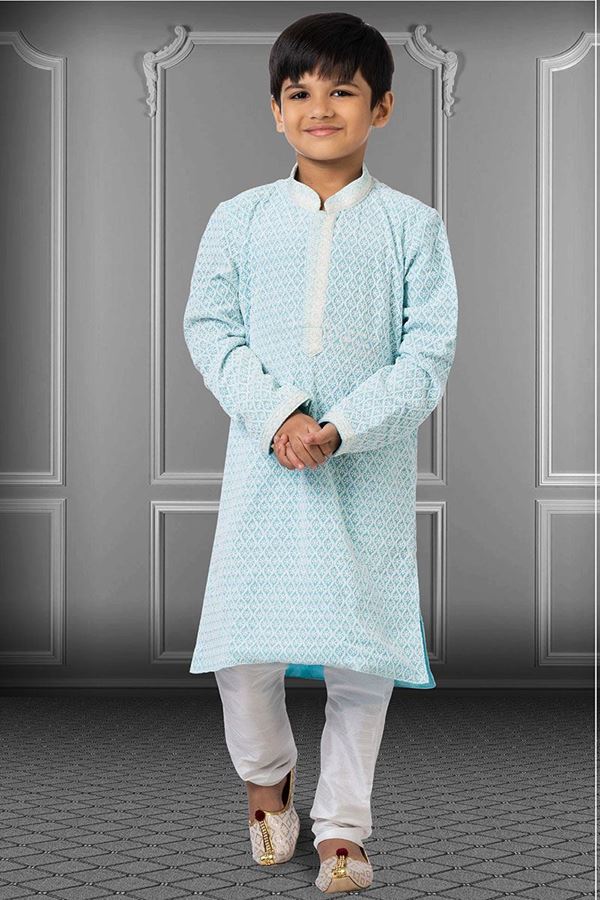 Picture of Marvelous Sky Blue Colored Designer Kids wear