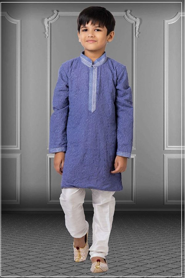 Picture of Magnificent Purple Colored Designer Kids wear