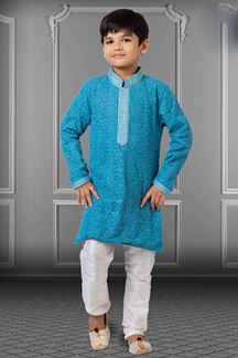 Picture of Fashionable Blue Colored Designer Kids wear