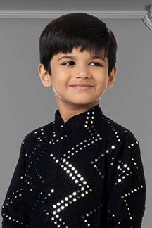 Picture of Charming Black Colored Designer Kids wear