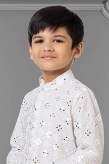 Picture of Exquisite White Colored Designer Kids wear