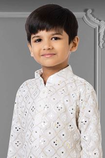 Picture of Impressive White Colored Designer Kids wear