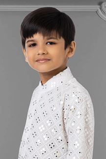 Picture of Vibrant White Colored Designer Kids wear