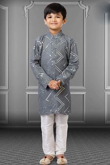 Picture of Royal Grey Colored Designer Kids wear