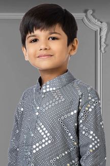 Picture of Royal Grey Colored Designer Kids wear
