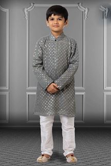 Picture of Captivating Grey Colored Designer Kids wear