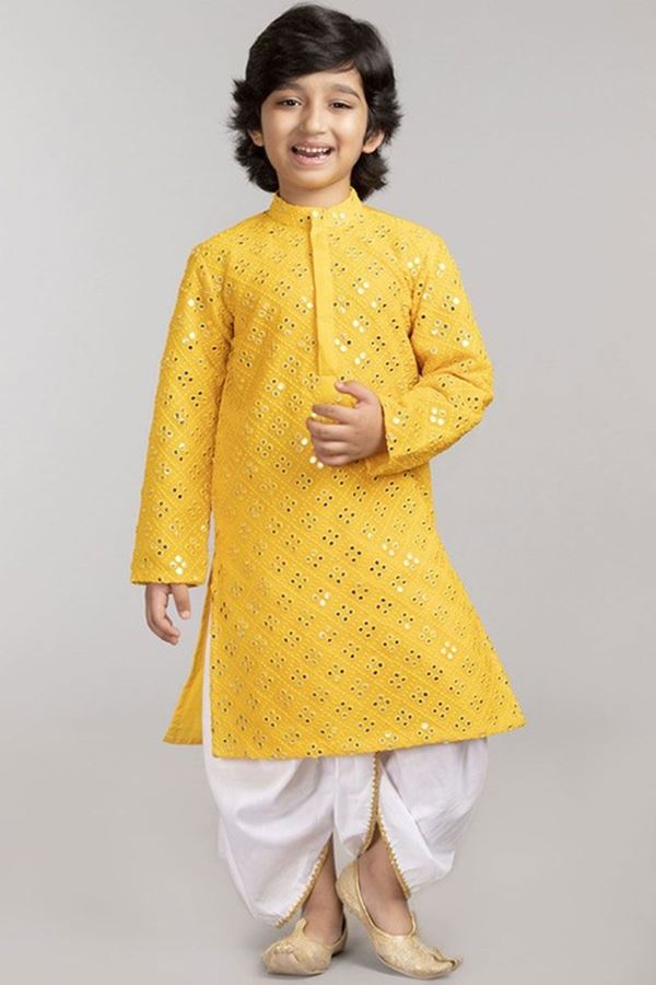 Picture of Splendid Yellow Colored Designer Kids wear