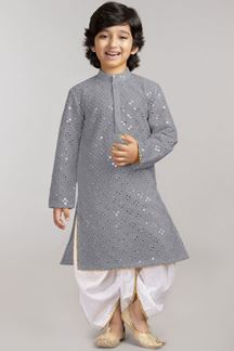Picture of Spectacular Grey Colored Designer Kids wear