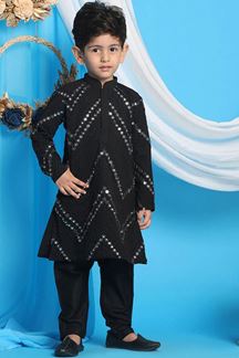 Picture of Attractive Black Colored Designer Kids wear