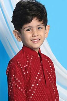 Picture of Elegant Maroon Colored Designer Kids wear