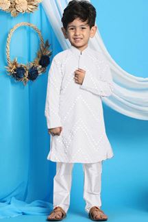 Picture of Magnificent White Colored Designer Kids wear
