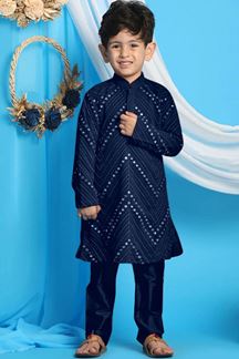 Picture of Fashionable Navy Blue Colored Designer Kids wear