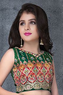 Picture of  Charming Green Colored Designer Kids Lehenga Choli