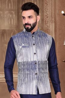Picture of  Dashing Blue Colored Designer Menswear Jacket