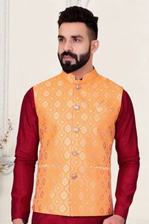 Picture of  Fashionable Yellow Colored Designer Menswear Jacket