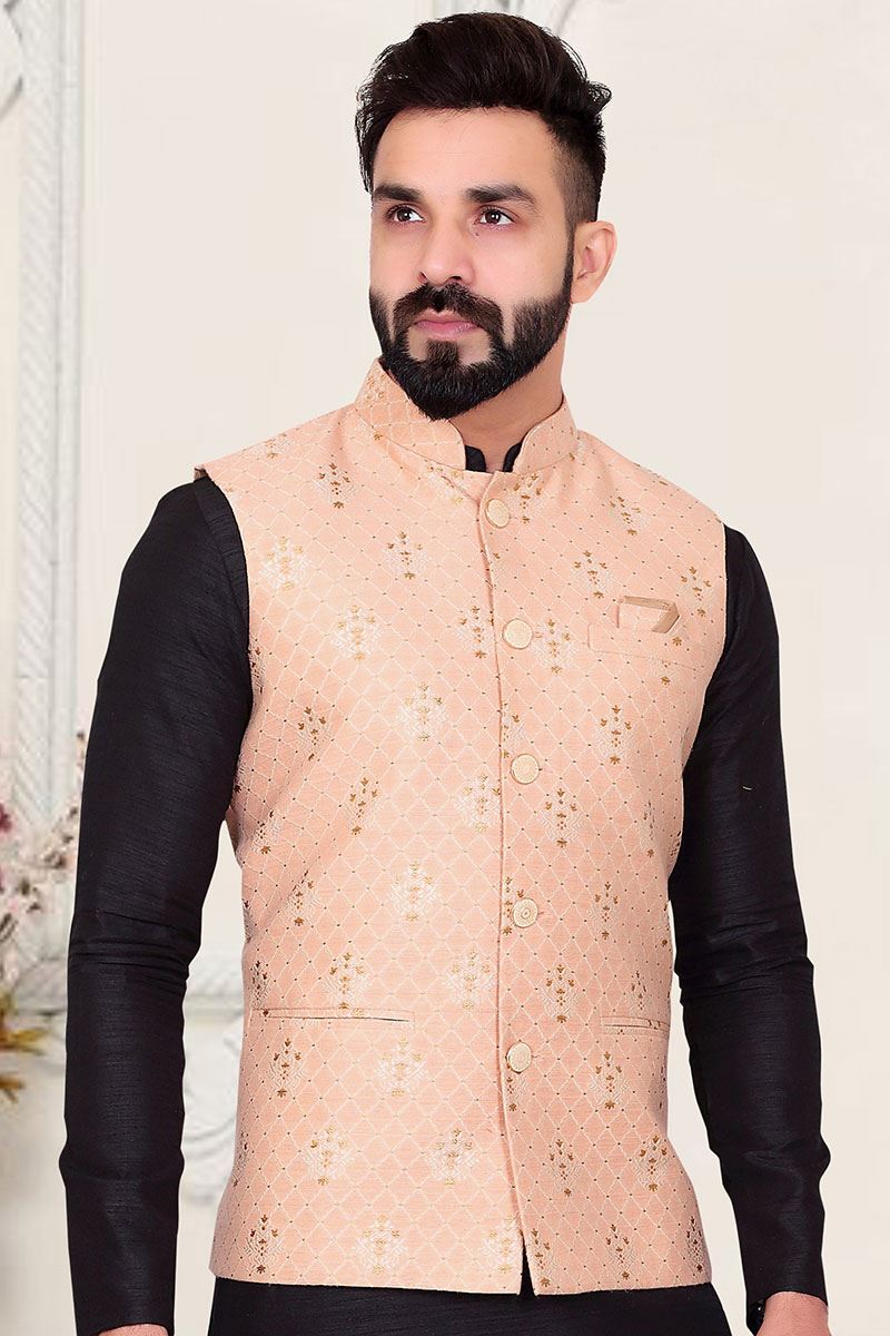 Appealing Peach Colored Designer Menswear Jacket