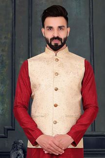 Picture of  Classy Cream Colored Designer Menswear Jacket