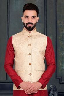 Picture of  Classy Cream Colored Designer Menswear Jacket