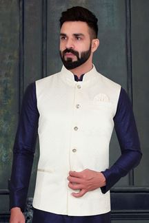 Picture of  Exquisite White Colored Designer Menswear Jacket