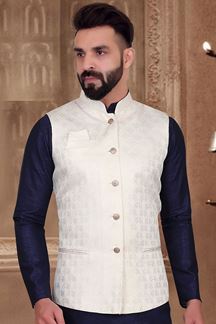 Picture of  Impressive White Colored Designer Menswear Jacket