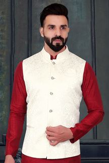 Picture of  Awesome White Colored Designer Menswear Jacket