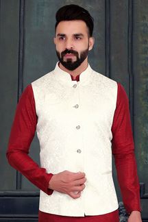 Picture of  Awesome White Colored Designer Menswear Jacket