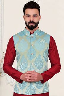 Picture of  Amazing Sea Green Colored Designer Menswear Jacket