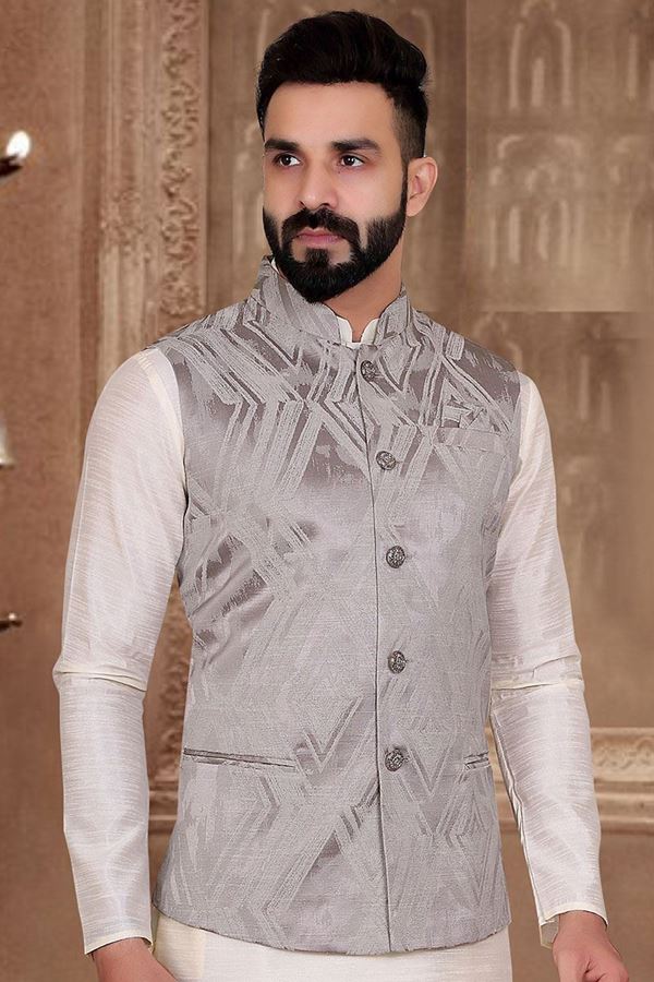 Picture of  Vibrant Grey Colored Designer Menswear Jacket