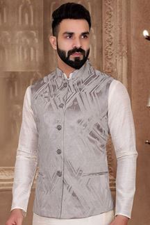 Picture of  Vibrant Grey Colored Designer Menswear Jacket