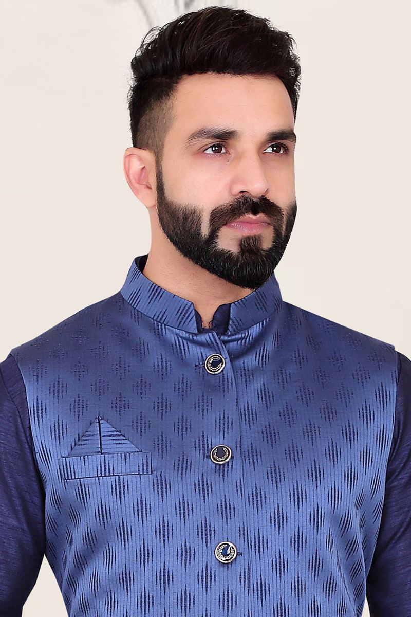 Magnificent Blue Colored Designer Men's Wear Jacket