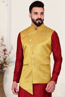 Picture of  Appealing Mustard Colored Designer Men's Wear Jacket