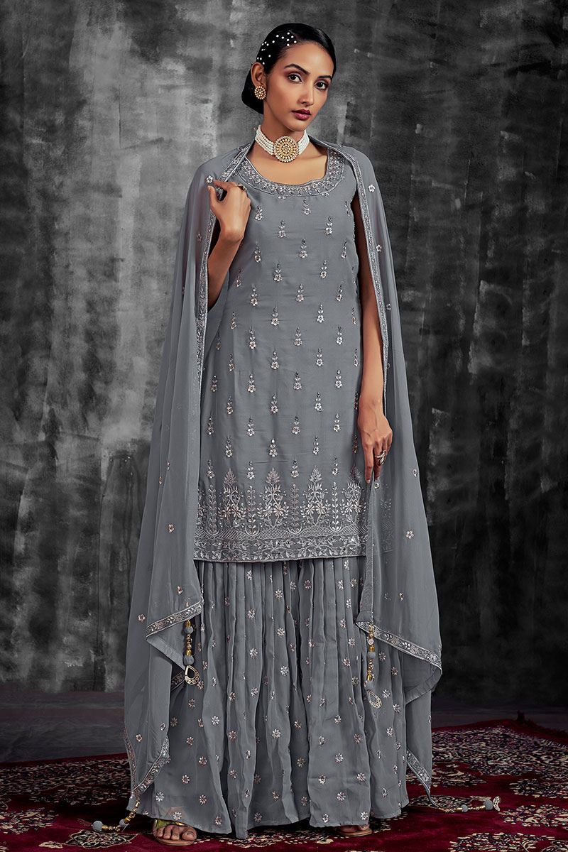 Grey designer suit shop
