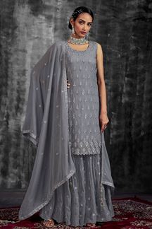 Picture of Stylish Grey Colored Designer Suit