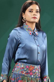 Picture of  Delightful Blue Colored Designer Lehenga Choli