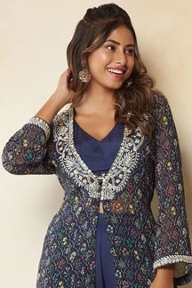 Picture of Marvelous Navy Blue Colored Designer Suit