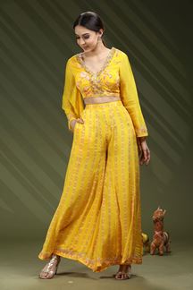 Picture of Stunning Yellow Colored Designer Suit