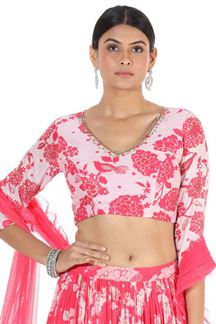 Picture of Heavenly Pink Colored Designer Lehenga Choli