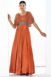 Picture of Exquisite Orange Colored Designer Readymade Dress